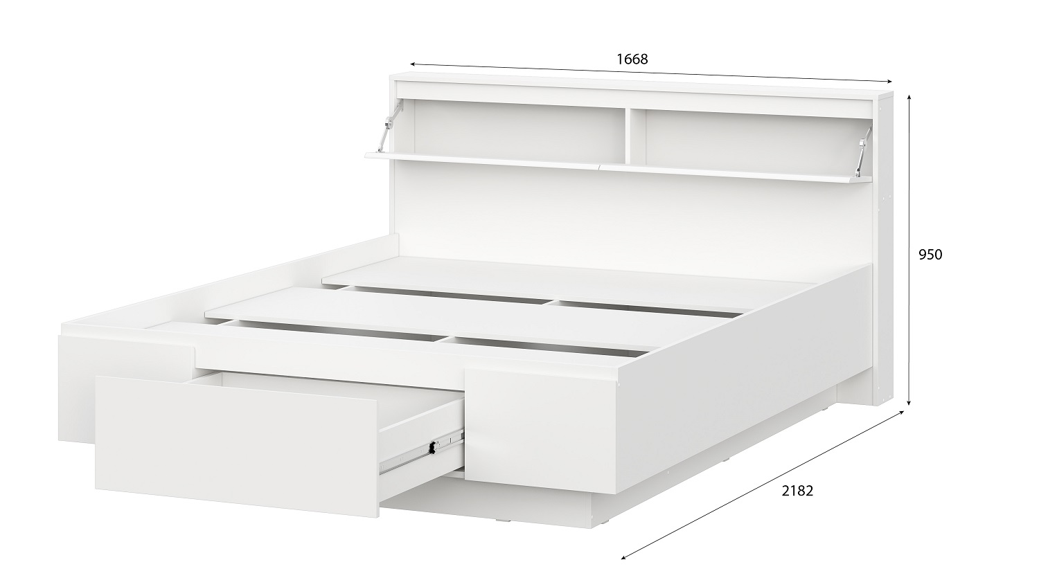 Кровать с проложками ЛДСП Одри 2 160х200