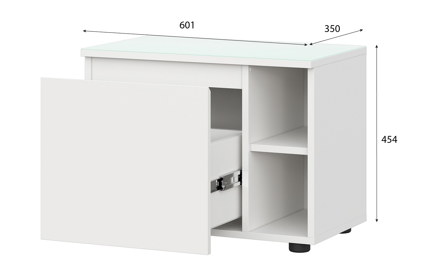Тумба прикроватная Одри 2, белый