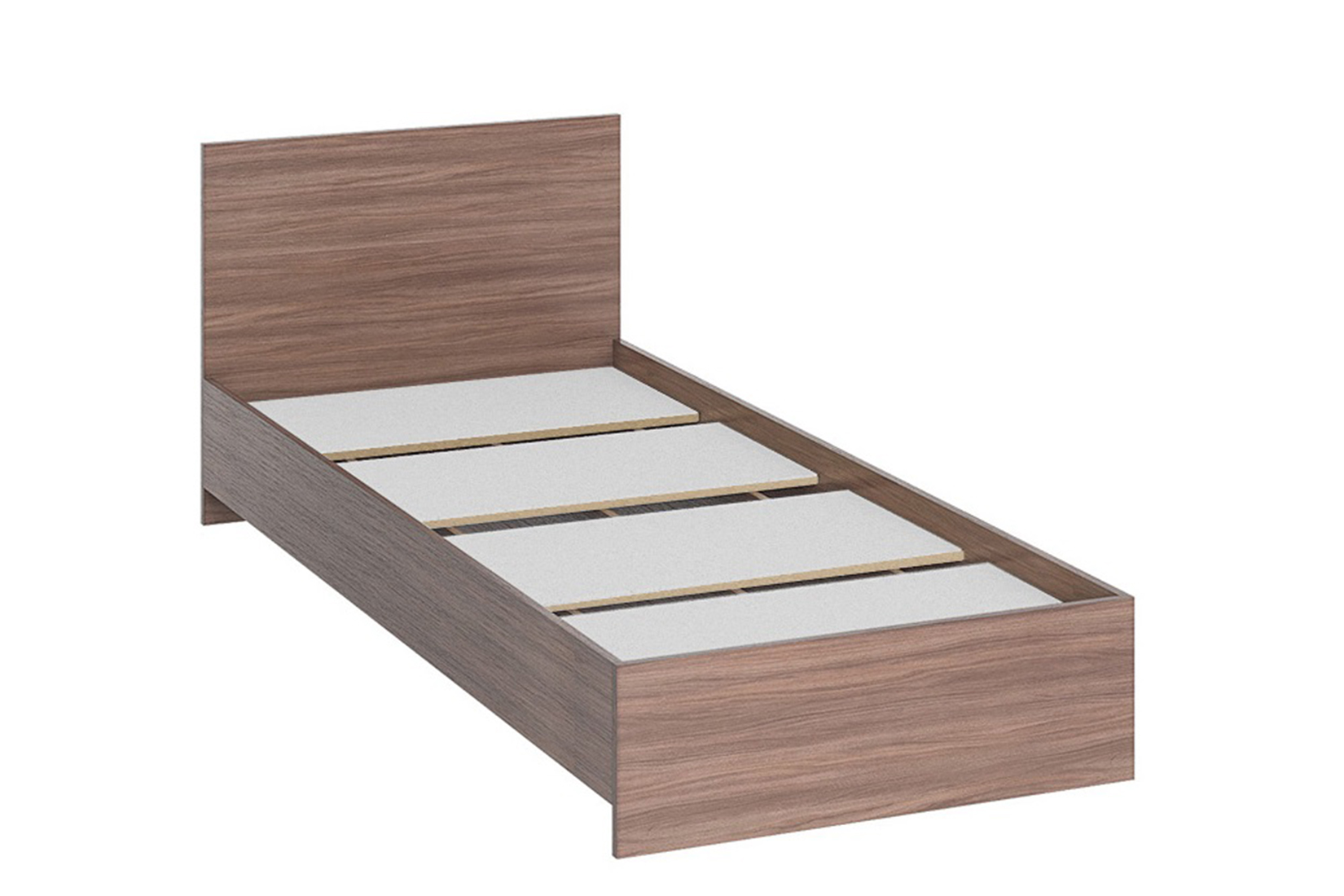 Ронда КР-080 Кровать 80 с основанием ЛДСП Ясень шимо темный