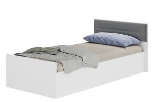 Фьюжн КР-03 Кровать 90 с реечным настилом Белый