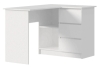 Челси Стол угловой Белый/Белый глянец