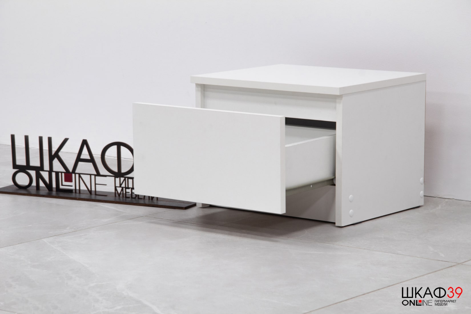 Челси Тумба прикроватная (Белый глянец холодный, белый)