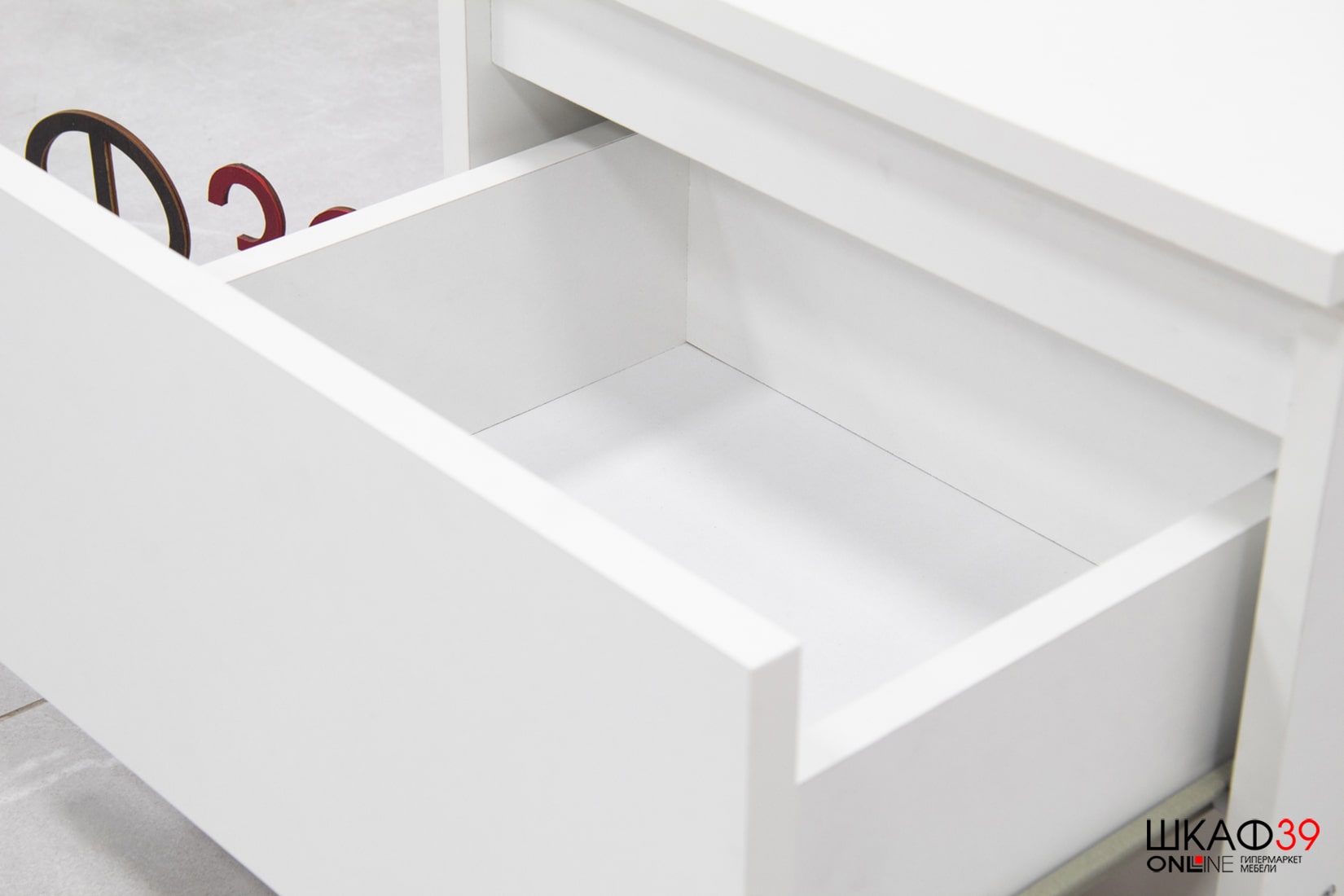 Челси Тумба прикроватная (Белый глянец холодный, белый)