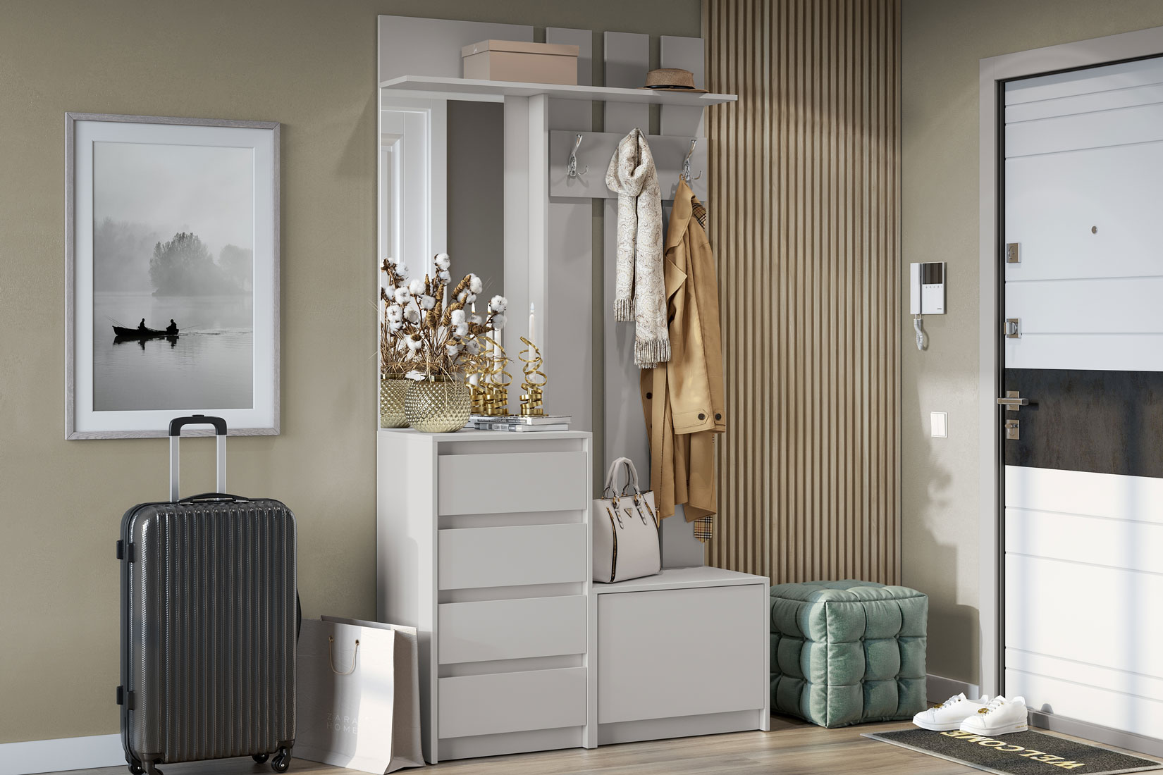 Мини-прихожая Айден ВШ06-1100, серый