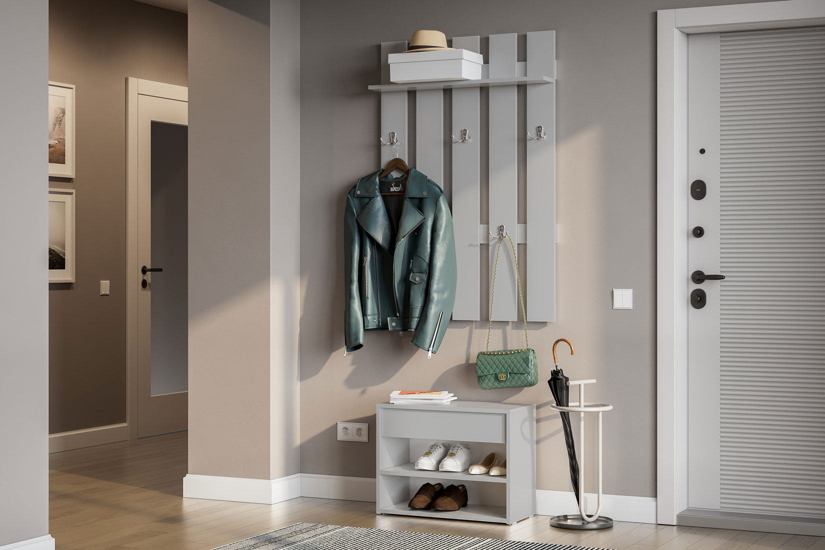 Айден ВШ06-800 Вешалка настенная Серый