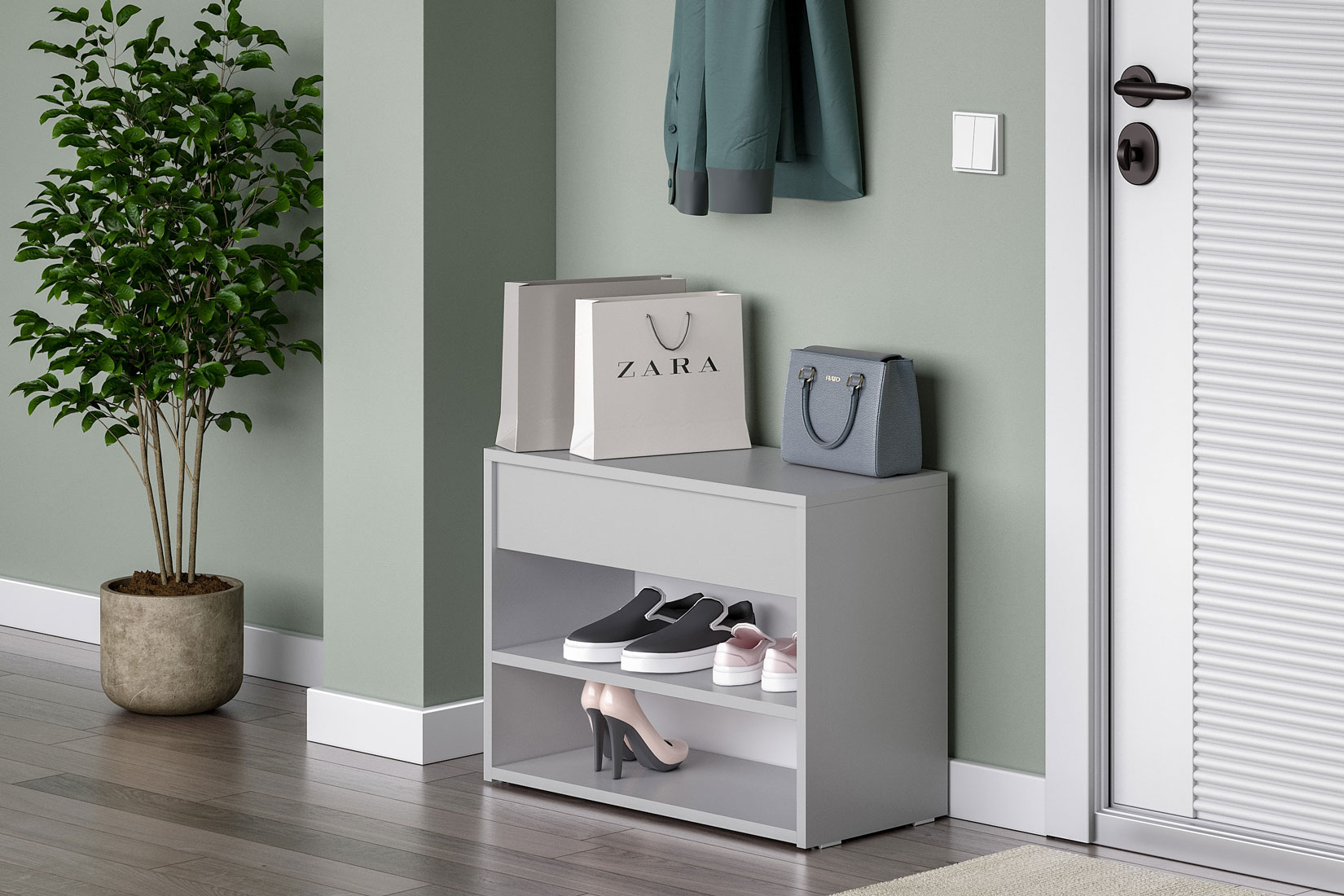 Айден ОБ06-600 Обувница Серый