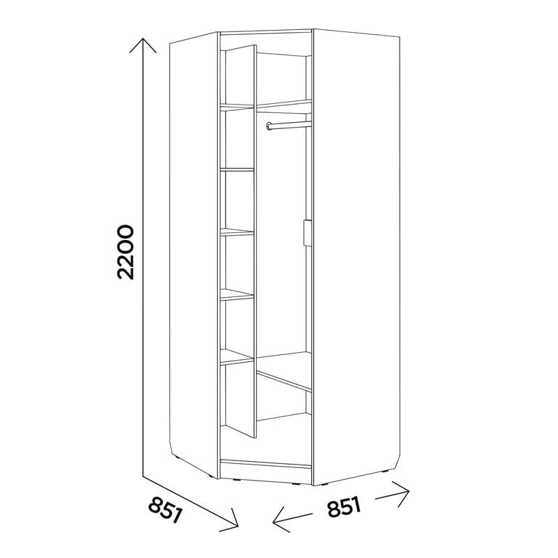 Шкаф угловой Бенедикт М3