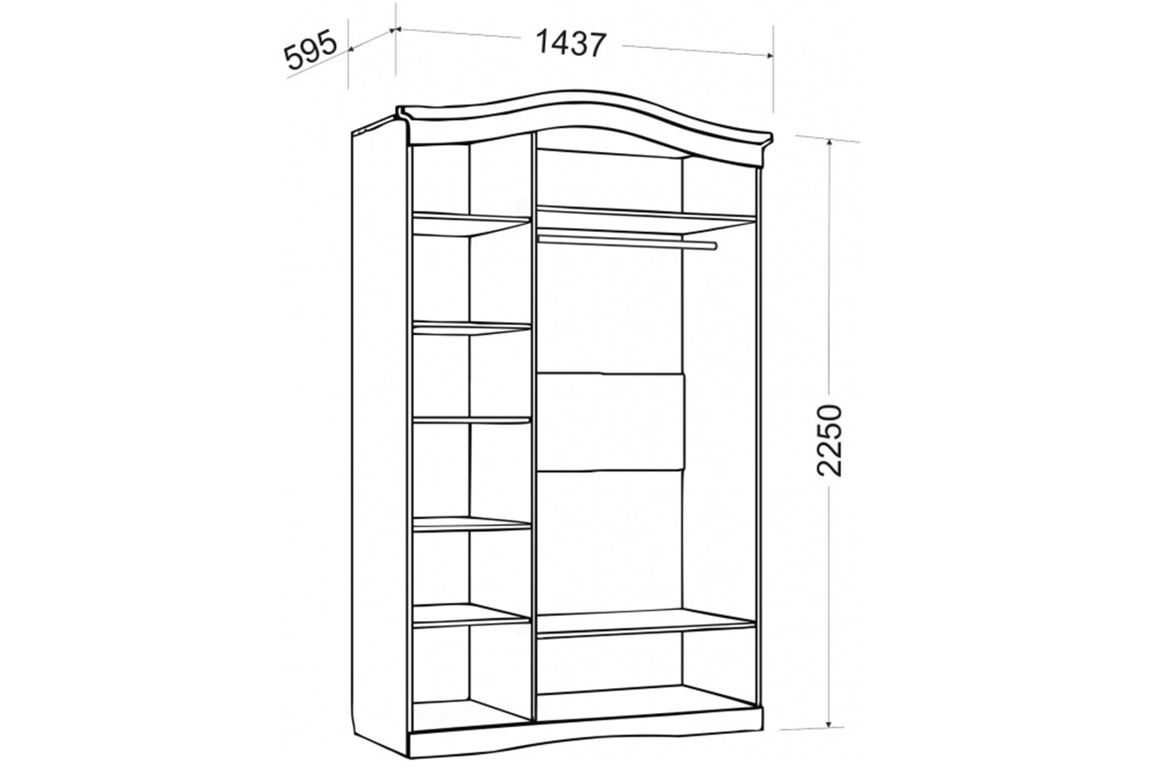 Шкаф трехстворчатый Гертруда М2