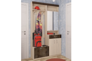 Ева 2 Прихожая Комплект 1 Туя светлая/Туя темная