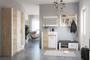 Ева 5. Комплект 5 Прихожая Белый/Дуб Ирландский