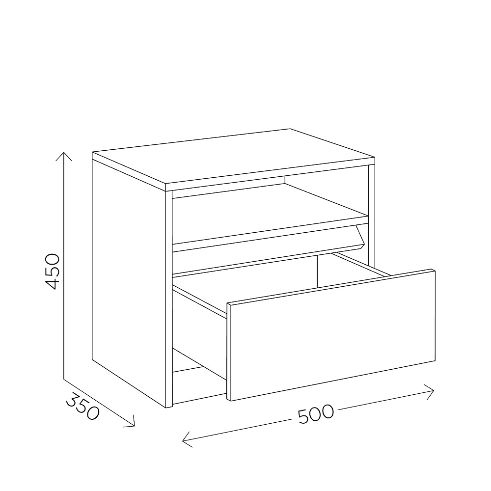Тумба прикроватная Агата М12