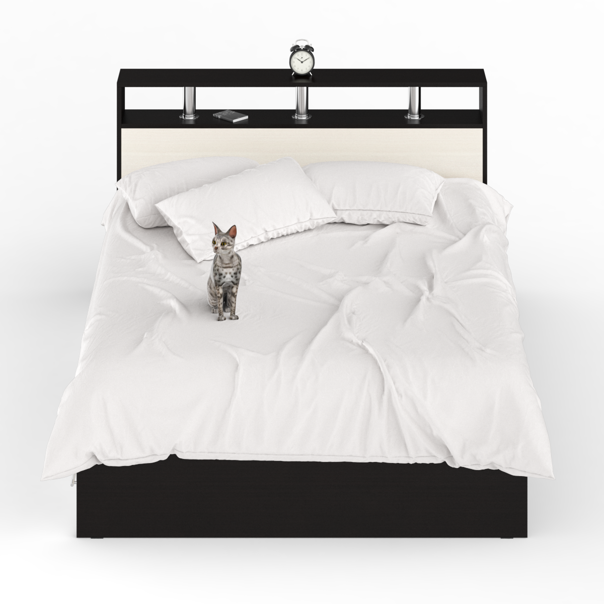 Камелия Кровать 140 с ящиками с ортопед. основанием Венге/Дуб лоредо