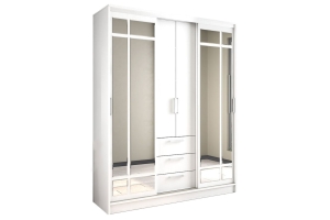 Фортуна Шкаф-купе с зеркалом Белый