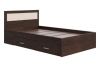 Рэд-1 Кровать 140х200 с ЛДСП настилом с ящиками Венге/Белфорт Жаклин