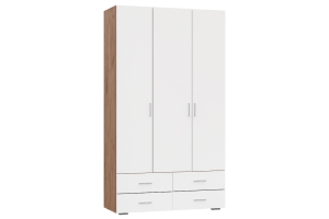 Рэд-1 Шкаф 3 ств с 4 ящиками Крафт золотой/Белый