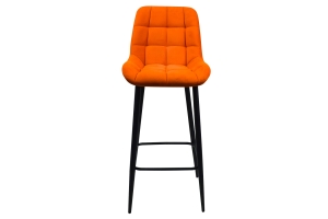 Брусто Стул барный велюр velutto 34 черный/черный конус