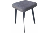 Риони Табурет квадрат с прострочкой замша 11 серый/черный профиль