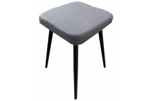 Хоби квадрат Табурет велюр velutto 32 серый/черный конус