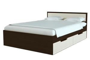 Гармония КР 606 Кровать 120 с ящиками венге/белфорт