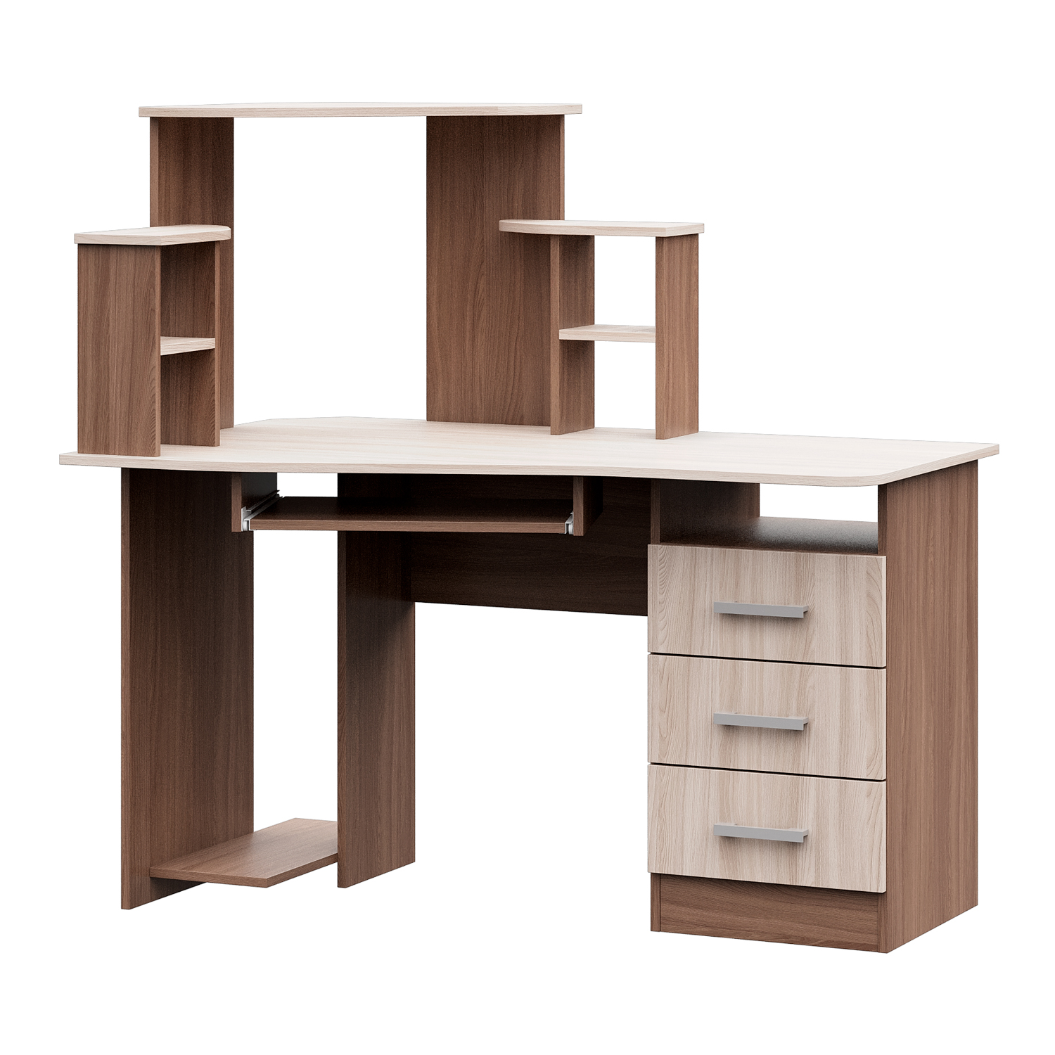 СТОЛ КОМПЬЮТЕРНЫЙ №1 шимо темный/шимо светлый