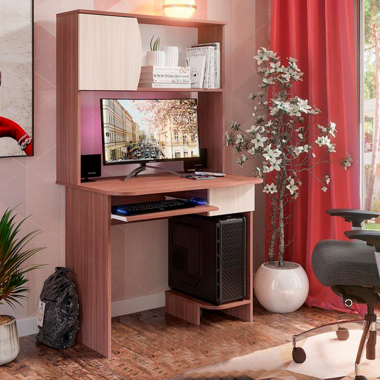 СТОЛ КОМПЬЮТЕРНЫЙ №2 шимо темный/шимо светлый