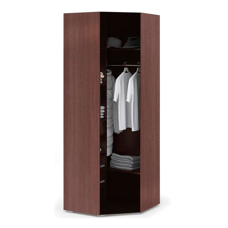 Симба шкаф угловой одностворчатый ясень шимо темный/кофе с молоком