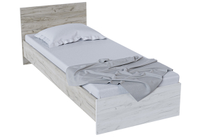 Бася КР 554 Кровать 80 с ЛДСП настилом Дуб крафт белый/Дуб крафт серый