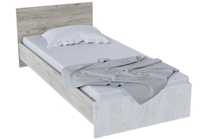 Бася КР 555 Кровать 90 с ЛДСП настилом Дуб крафт белый/Дуб крафт серый
