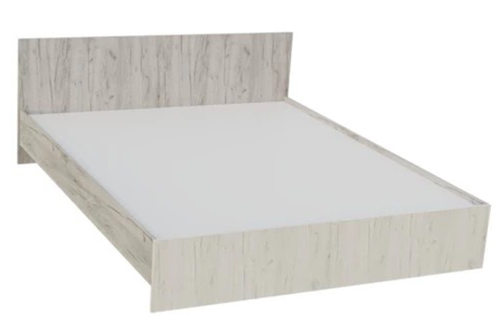 Бася КР 558  Кровать 160 с ЛДСП настилом Дуб крафт белый/Дуб крафт серый