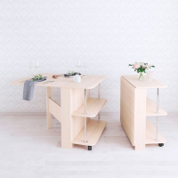 Стол-книжка с полками (тэкс) дуб молочный