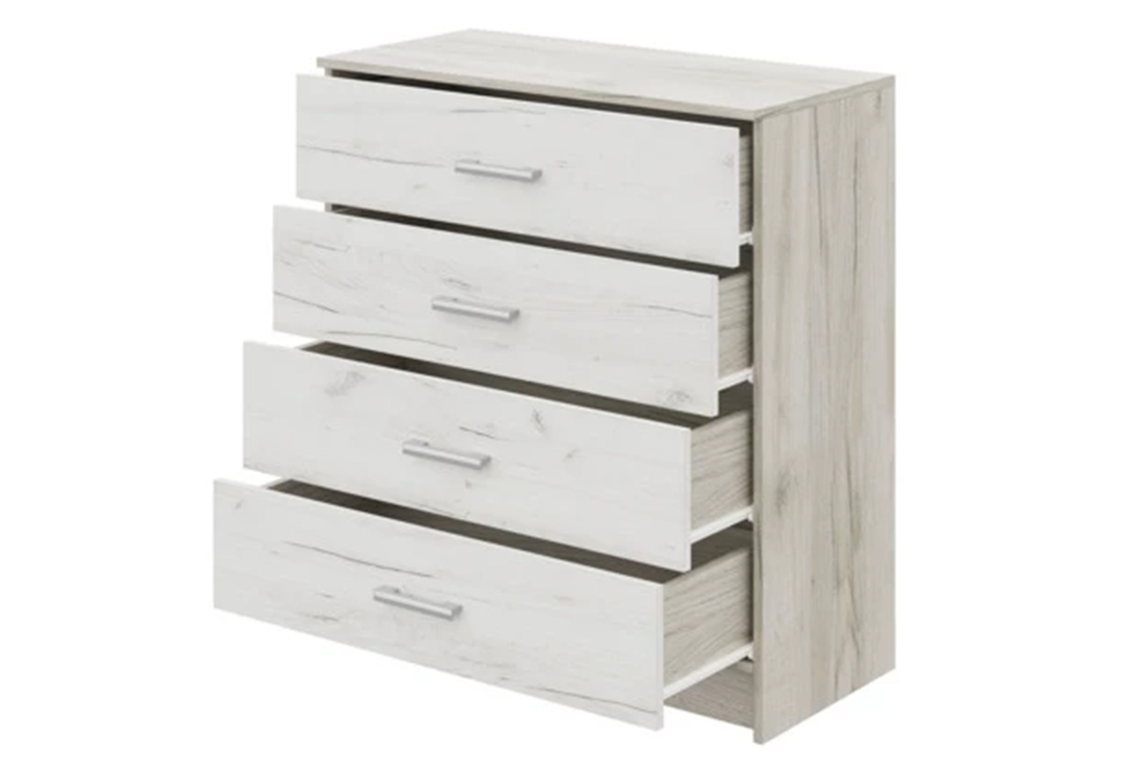 Гармония КМ 601 Комод 4 ящика дуб крафт белый/дуб крафт серый