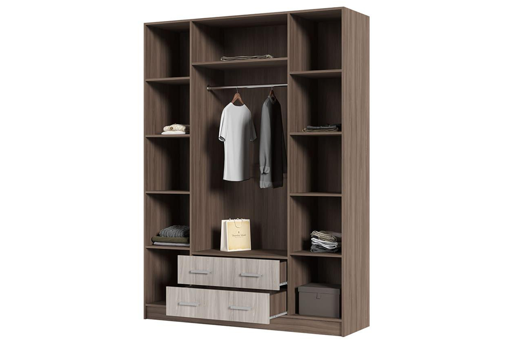 Гармония ШК 602  М Шкаф 4х ств. шимо темный/шимо светлый