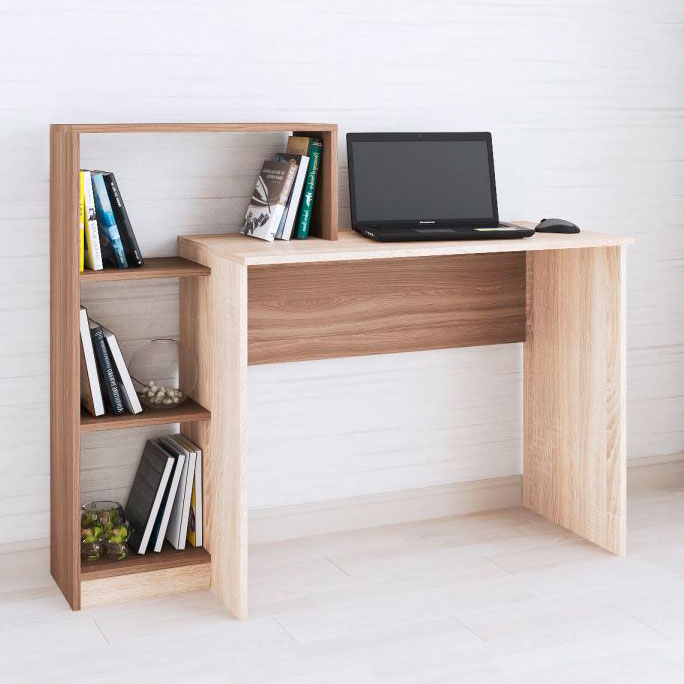 Квартет-2 Стол компьютерный ясень шимо/дуб сонома