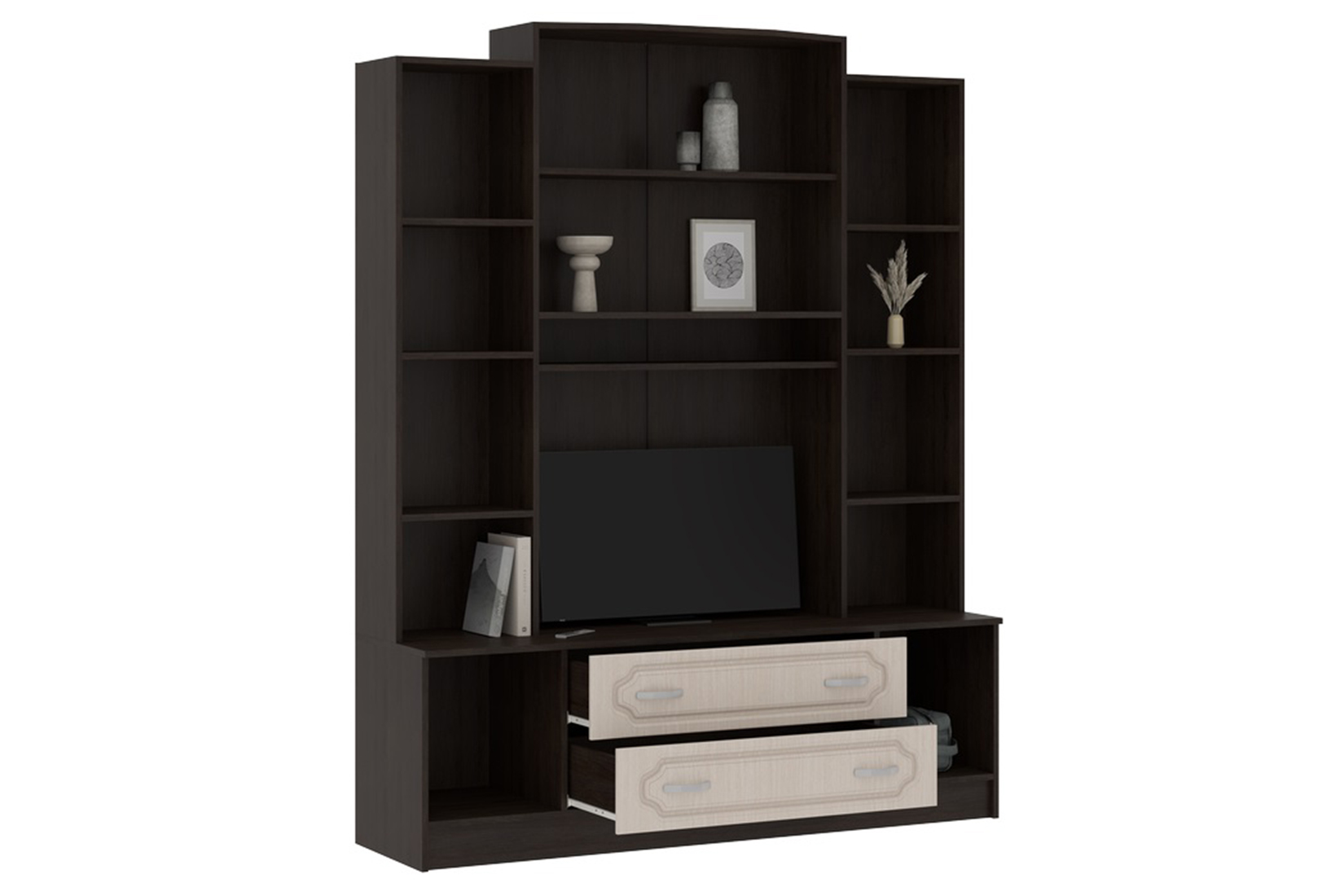 Вегас 1 Центральная секция венге/белый глянец