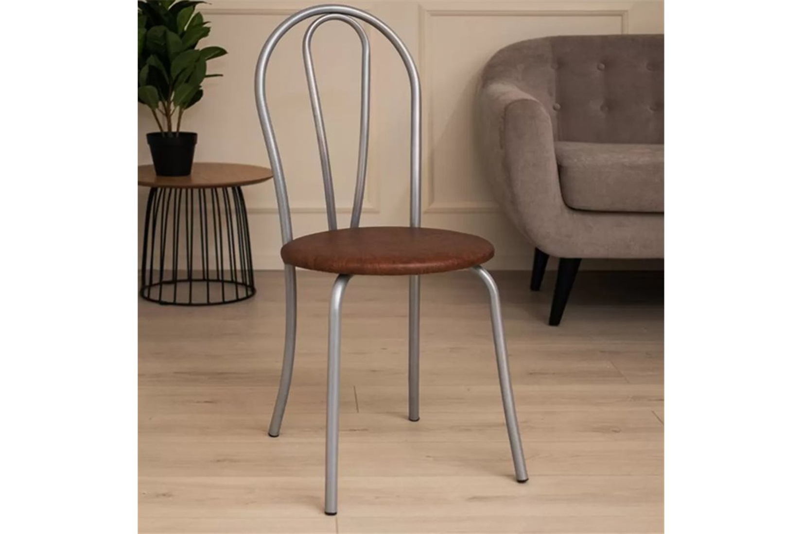 Стул Венский без кольца рыжекоричневый на искре