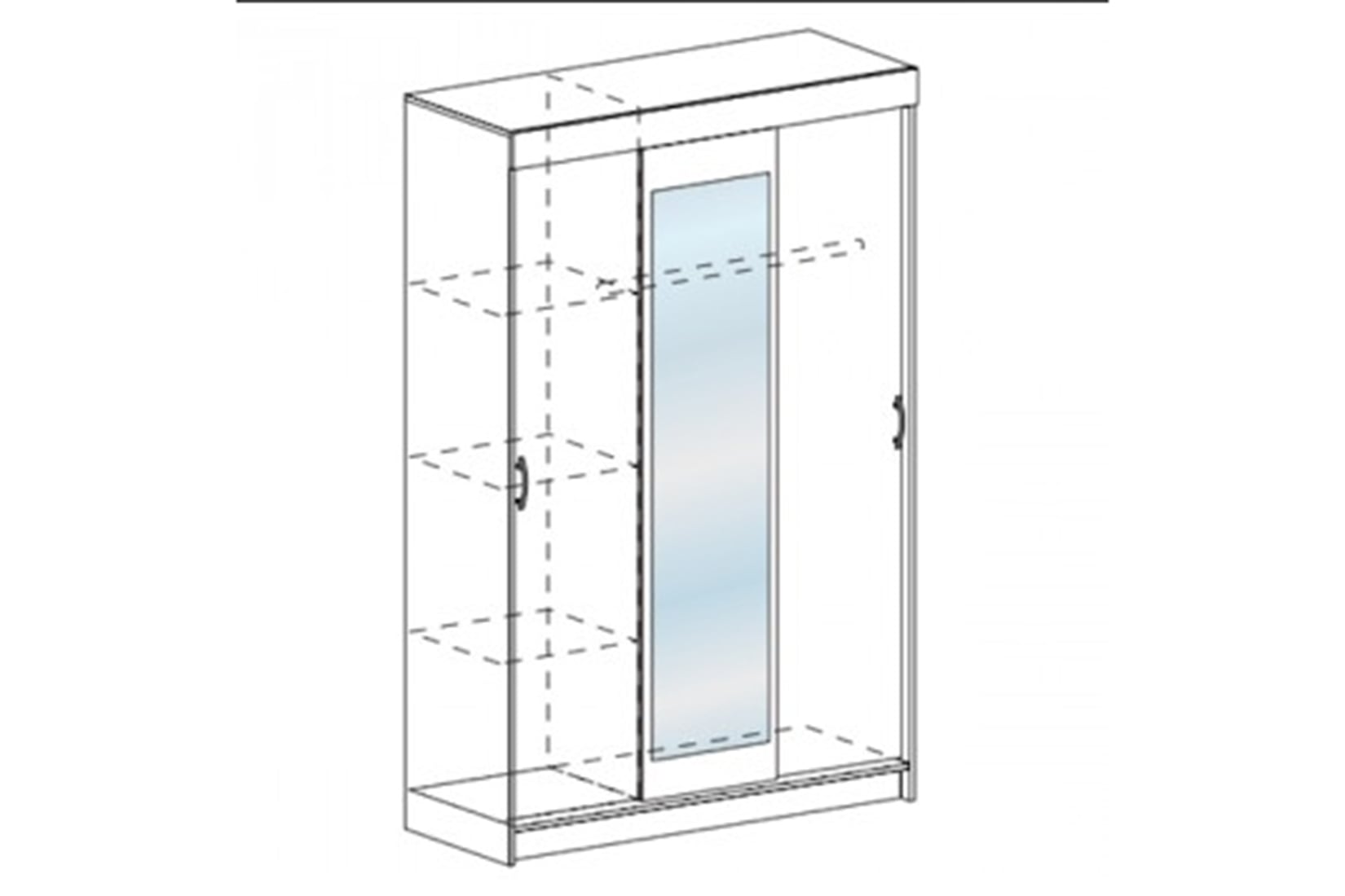 Андрей-4 шкаф-купе ясень шимо темный/ясень шимо светлый