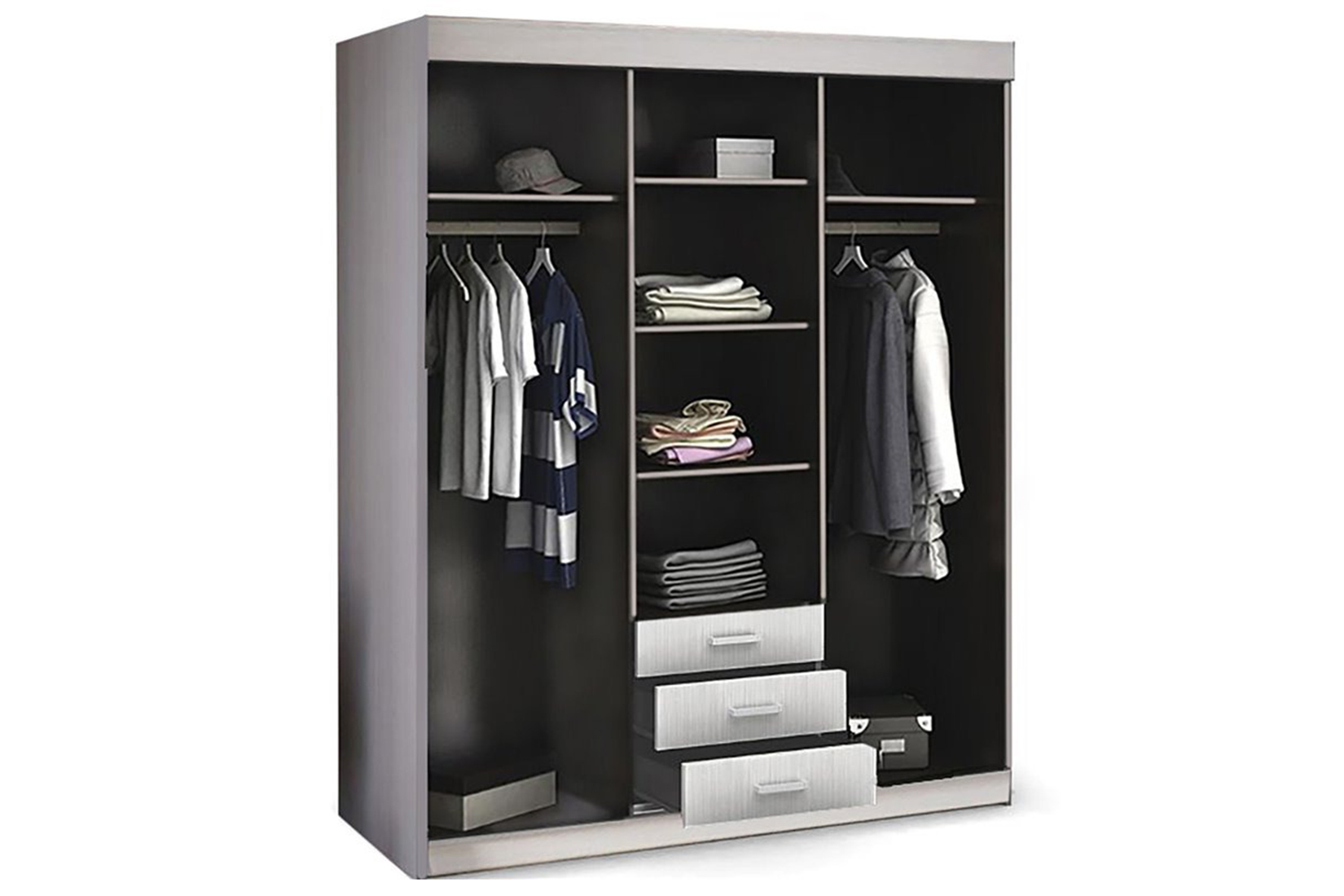 Андрей-2 Шкаф-купе (170) венге/дуб белфорд