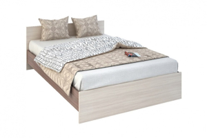 КР 557 Бася ЛДСП кровать 1400 шимо темный/шимо светлый