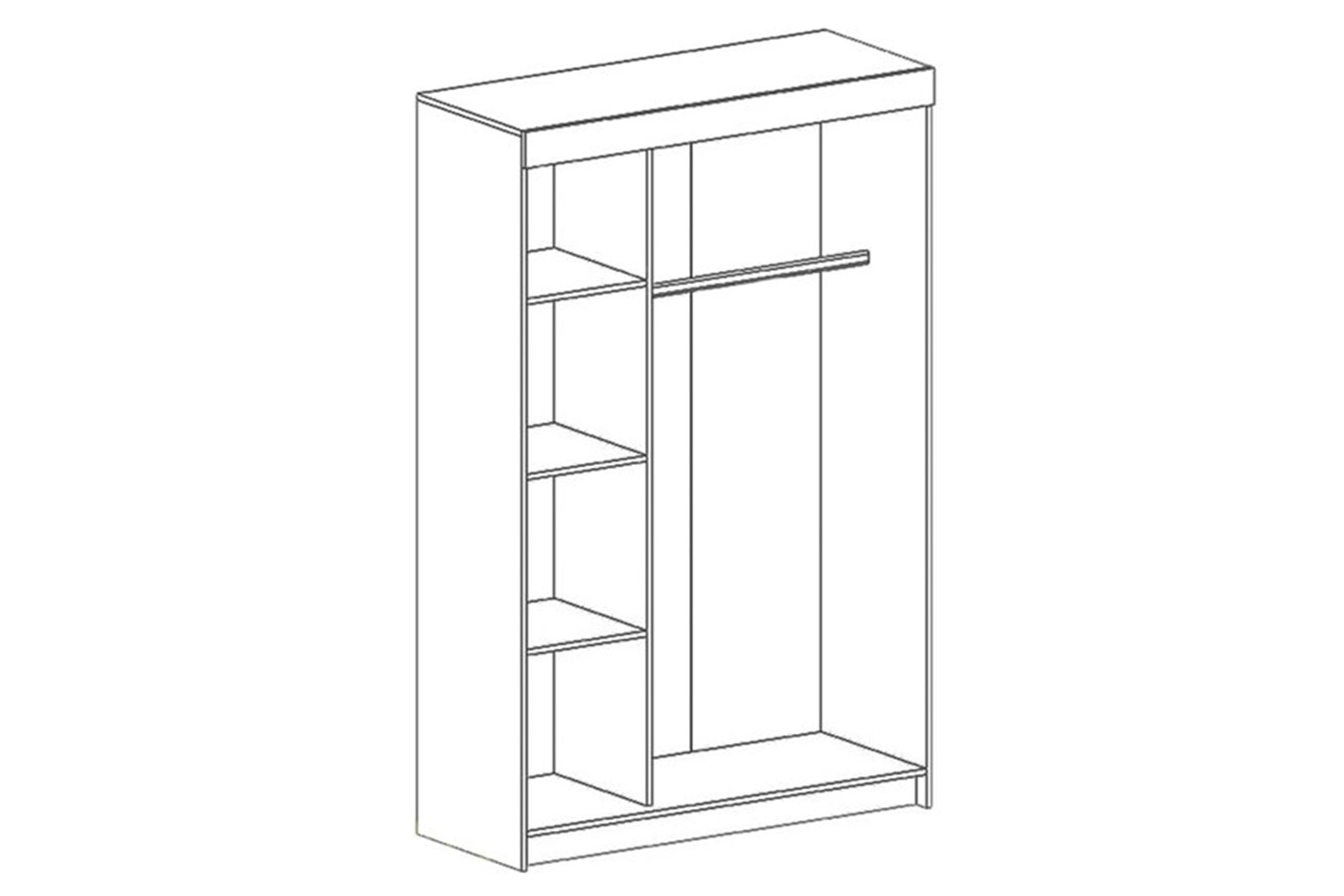 Бася ШКК 551 Шкаф-купе шимо темный/шимо светлый
