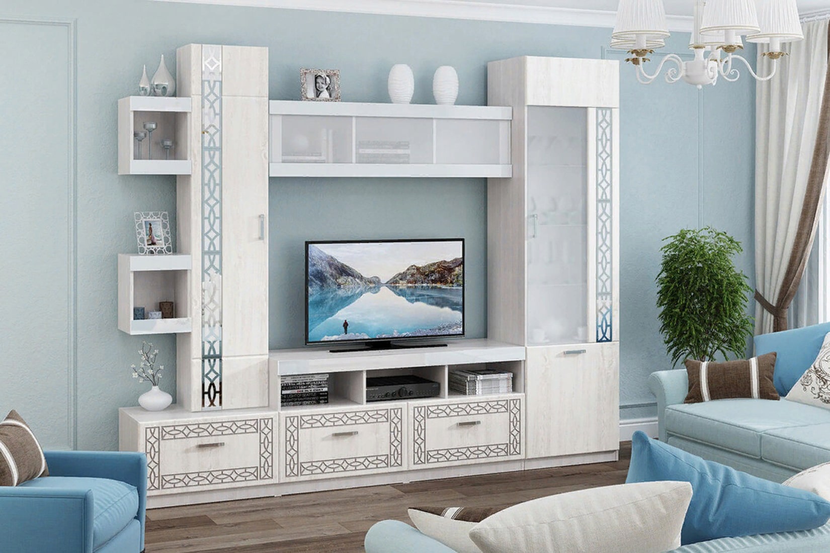 Белла мод. №11 Тумба для ТВ рамух белый