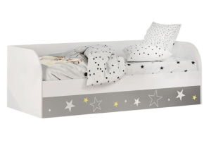 Трио КРП-01 Кровать детская с подъёмным механизмом белый/звездное детство
