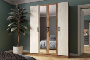 Вегас 1600 Шкаф дуб крафт табачный/дуб крафт белый