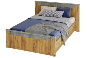 Франк  КР-19 Кровать 140 крафт/бетон