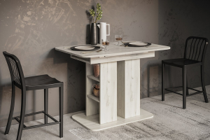 Оливер-04 Стол обеденный Дуб крафт белый