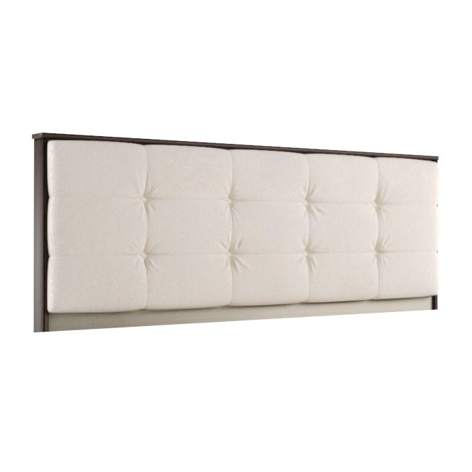 Кровать Лирика ЛК-2 (1,4) мягкое изголовье ЭКОкожа милк