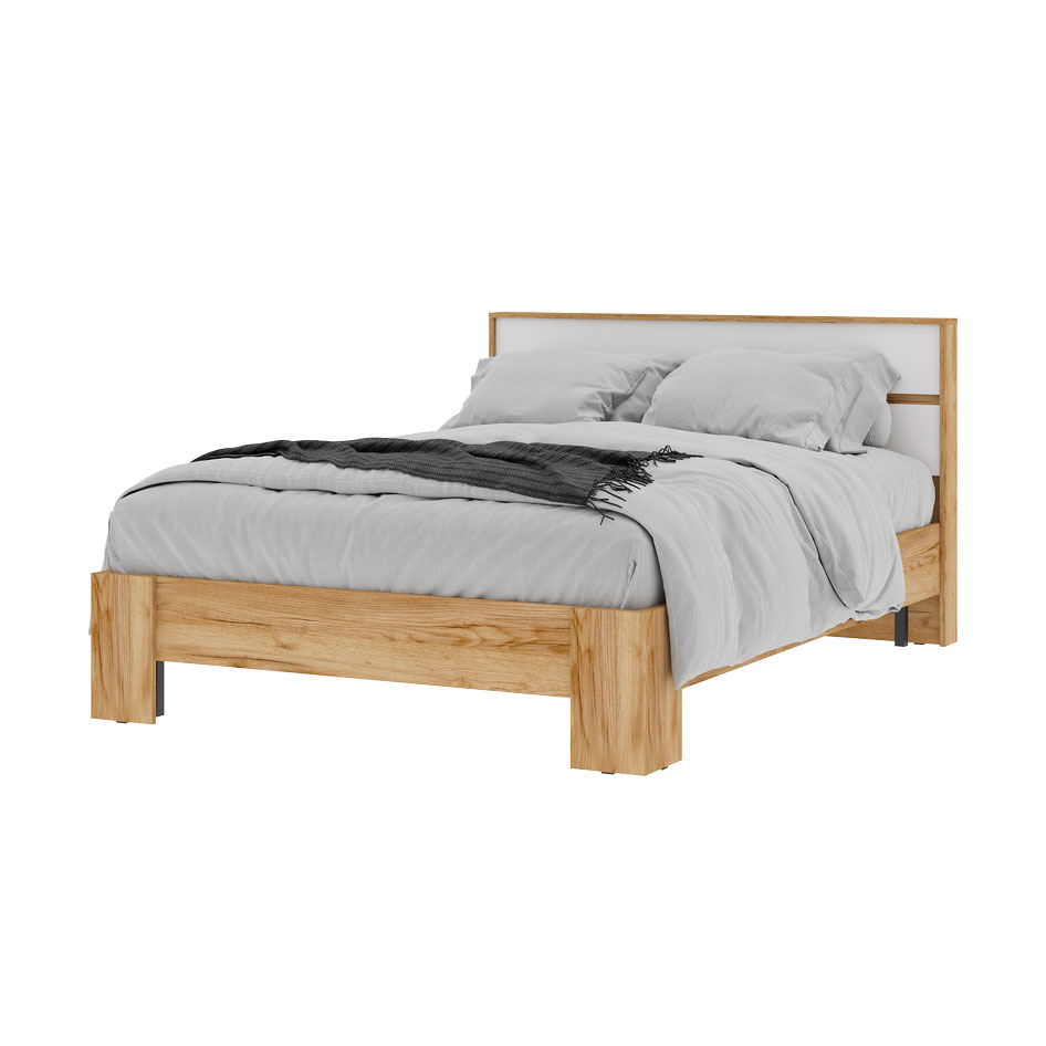 Хелен КР 02 Кровать 1.4 белый/дуб крафт золотой