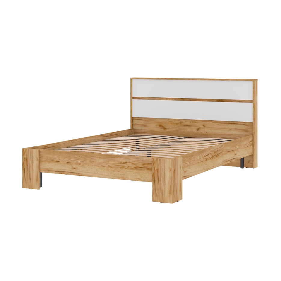 Хелен КР 02 Кровать 1.4 белый/дуб крафт золотой