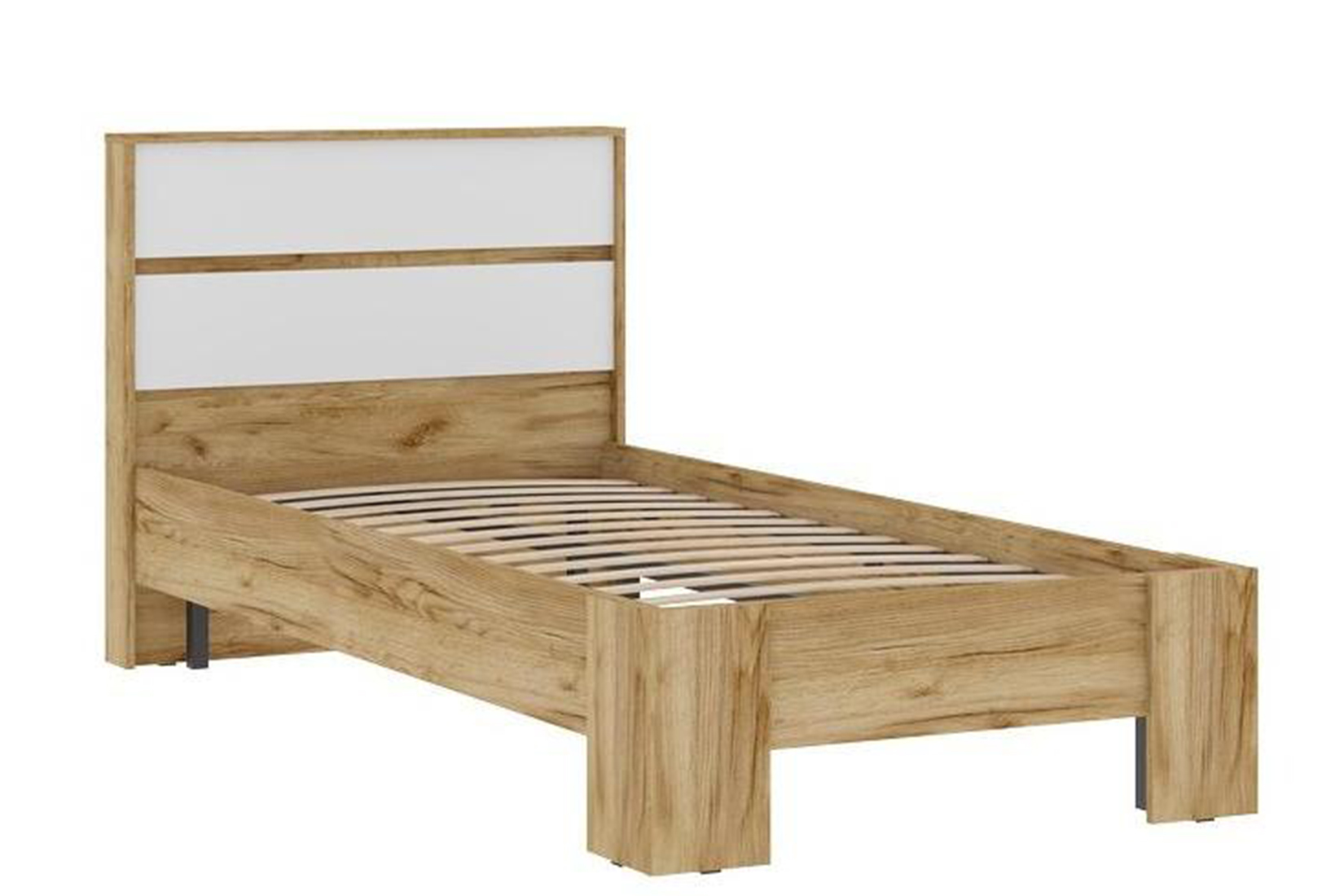 Хелен КР 01 Кровать 0.9 с ортопед. основанием белый/дуб крафт золотой