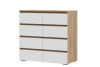 Хелен КМ 04 Комод 8 ящиков белый/дуб крафт золотой