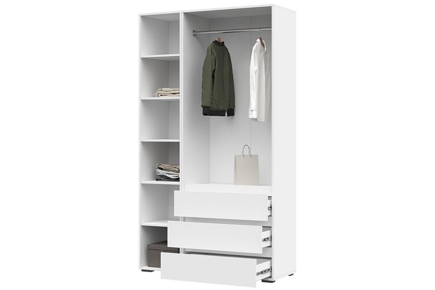 Хелен ШК 06 Шкаф 3х ств. белый/белый